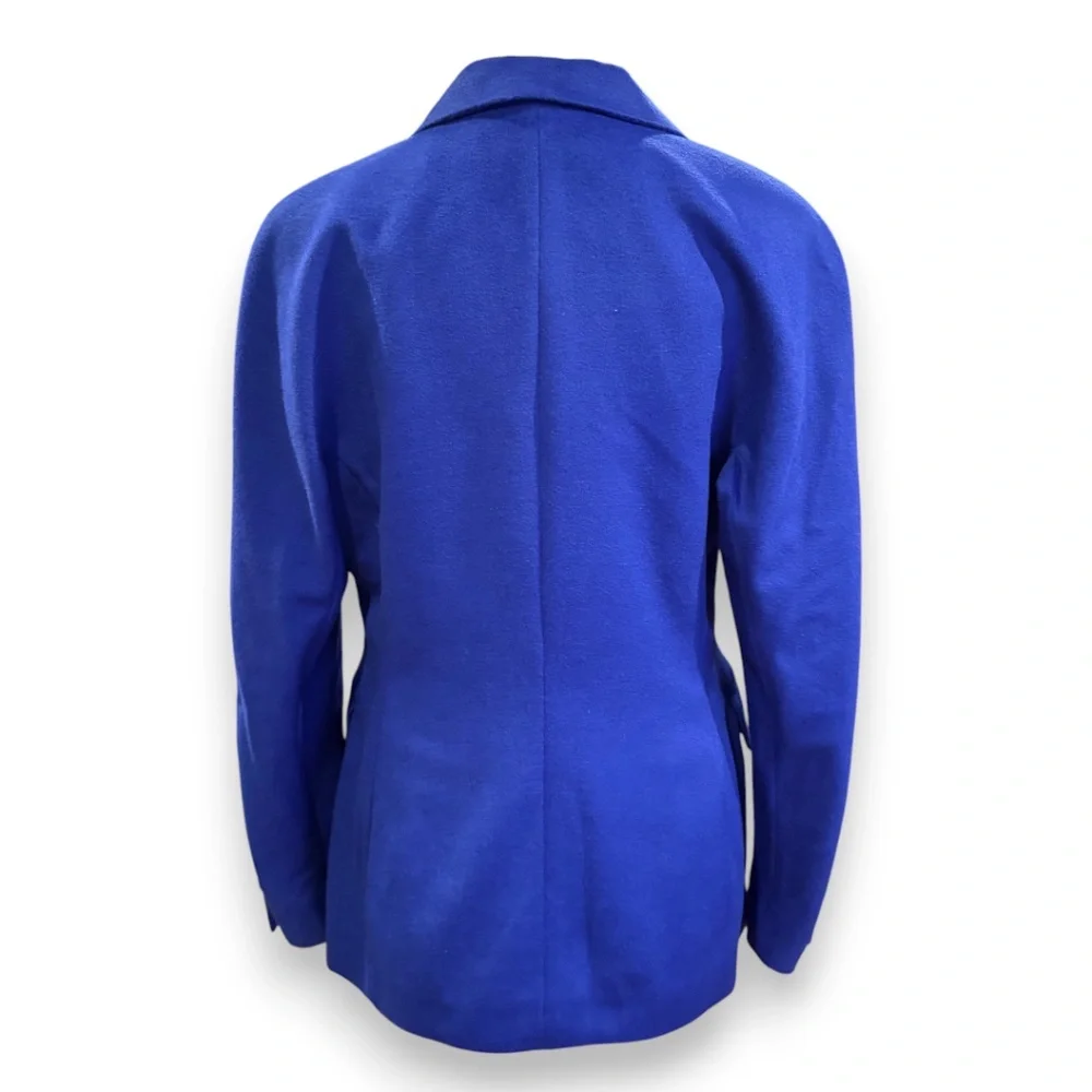 ESCADA Royal blue wool angora cashgora blazer jeweled buttons size 38 / US 8